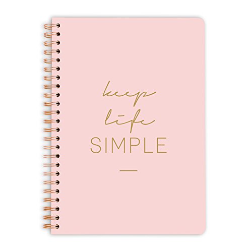 purepaper Notizblock | Notizbuch | Spiralblock | Bullet Journal | keep life simple, DIN A5, Softcover, 120g, gepunket, dotted, punktkariert, dot grid, 120 Seiten von purepaper