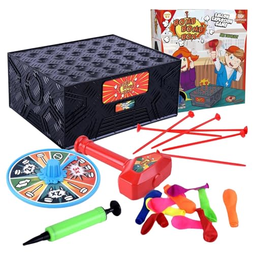 Balloon Blasting Box Spiel | Brettspiele für Erwachsene Kinder Blasting Box Ballonspiel | Lustige Wack-a Ballon Spiel Blasting Box | Balloon Boxes Multiplayer Spiele für Partys oder Familientreffen von puzzlegame