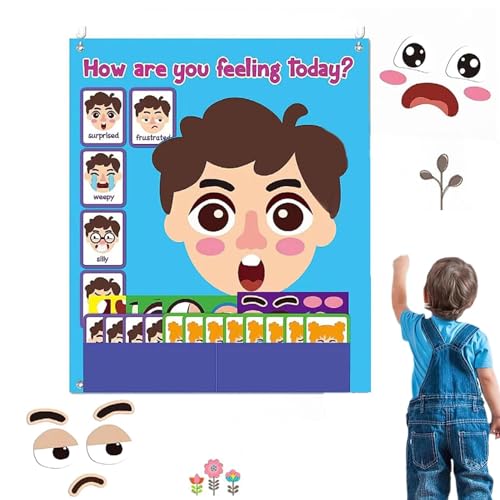 puzzlegame Lustige Gesichter-Spiele, Grimassen-Spielzeug | Soziale emotionale Grimassen Machen Kit | Multiplayer-Spiel Filz-Emoticon-Set für Park, Auto, Outdoor, Zuhause, Schule von puzzlegame