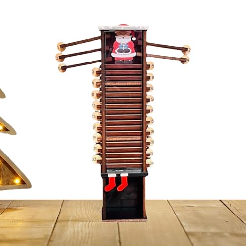 puzzlegame Weihnachtsmann unter dem Kamin Countdown Advent,Der Weihnachtsmann kommt den Kamin herunter Countdown Advent - 24 Tage Adventskalender,Adventskalender aus Holz für Schreibtisch, Stuhl, von puzzlegame