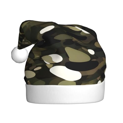 pvinnk Abstrakter Camouflage-Druck, Weihnachtsmütze, Zubehör für Erwachsene Feiertage und Weihnachtsfeiern von pvinnk