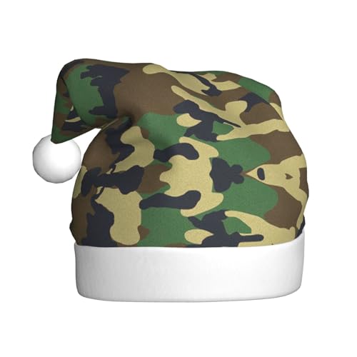 pvinnk Weihnachtsmütze, Militär-Camouflage-Druck, Grün, Zubehör für Erwachsene Feiertage und Weihnachtsfeiern von pvinnk