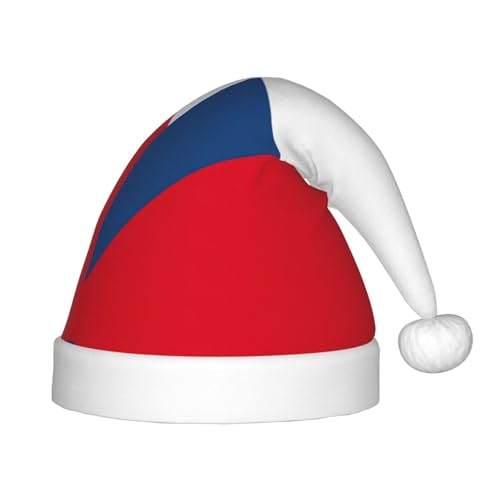 pvinnk Weihnachtsmütze mit Flagge der Tschechischen Republik, Unisex, Weihnachtsfeier, Weihnachtsdekoration, Weihnachtsmannmütze von pvinnk