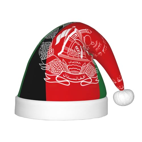 pvinnk Weihnachtsmütze mit Flagge von Afghanistan, Unisex, Weihnachtsfeier, Weihnachtszubehör, Weihnachtsmannmütze von pvinnk