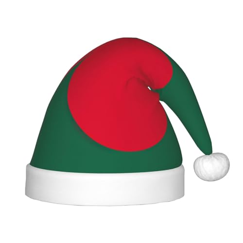 pvinnk Weihnachtsmütze mit Flagge von Bangladesch, Unisex, Weihnachtsfeier, Weihnachtszubehör, Weihnachtsmannmütze von pvinnk