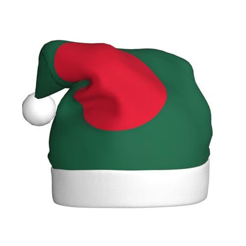 pvinnk Weihnachtsmütze mit Flagge von Bangladesch bedruckt, Zubehör für Erwachsene Feiertage und Weihnachtsfeiern von pvinnk