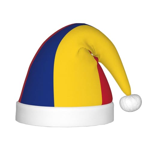 pvinnk Weihnachtsmütze mit Flagge von Rumänien, Unisex, Weihnachtsmannmütze, Weihnachtsmannmütze von pvinnk