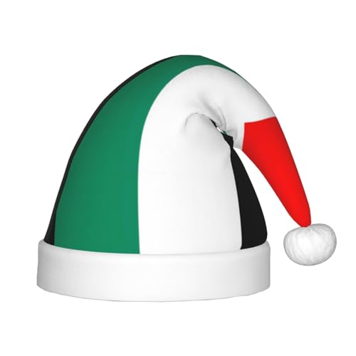 pvinnk Weihnachtsmütze mit Palästina-Flagge, Unisex, Weihnachtsmannmütze, Weihnachtsmannmütze, Weihnachtsmannmütze von pvinnk