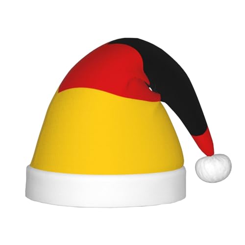 pvinnk Weihnachtsmütze mit deutscher Flagge, Unisex, Weihnachten, Partys, Urlaub, Weihnachtszubehör, Weihnachtsmannmütze von pvinnk