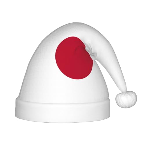 pvinnk Weihnachtsmütze mit japanischer Flagge, Unisex, Weihnachten, Partys, Urlaub, Weihnachtszubehör, Weihnachtsmannmütze von pvinnk