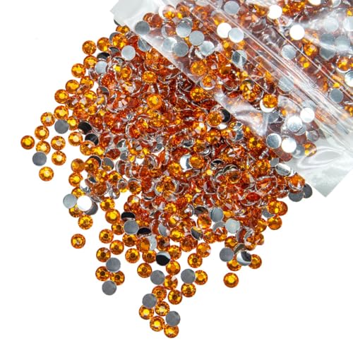 qiipii 2800 Stück orangefarbene Kristall-Harz-Strasssteine zum Basteln, hellorange, flache Rückseite, SS16, nicht-Hotfix, orangerote, Diamanten, Edelsteine für Gesicht, Augen, Make-up, Trinkgläser qiipii 2800 Stück orangefarbene Kristall-Harz-Strasssteine zum Basteln, hellorange, flache Rückseite, SS16, nicht-Hotfix, orangerote, Diamanten, Edelsteine für Gesicht, Augen, Make-up, Trinkgläser von qiipii