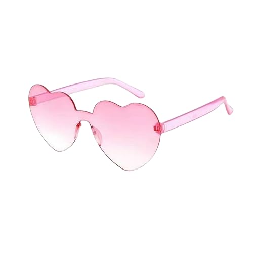 qinqilanqi-S Retro Randlose Herzbrillen Herzförmige Partybrille Hochzeitsfeier Herzbrillen(Farbverlauf Rosa) von qinqilanqi-S