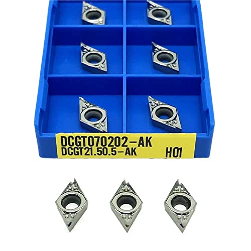 Zubehör für Drehmessermaschinen mit hoher Zähigkei 10PCS DCGT070202 DCGT070204 DCGT070208 H01 Aluminium Schneiden Werkzeug Interne Drehen Werkzeug(DCGT070202 H01) von quetwef