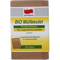 quickpack Biomüllbeutel 10,0 l braun 2,0 mm, 10 St. von quickpack