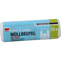 quickpack Müllbeutel frisch & sauber 25,0 l transparent, 20 St. von quickpack