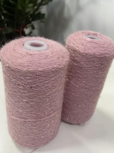 qxdzzj 250 g weiches, natürliches, buntes Plüsch-Mohair-Woll-EIS-Seiden-Paillettengarn zum Stricken, Weben, Häkeln, Stricken, Nähgarn von qxdzzj