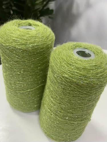 qxdzzj 250 g weiches, natürliches, buntes Plüsch-Mohair-Woll-EIS-Seiden-Paillettengarn zum Stricken, Weben, Häkeln, Stricken, Nähgarn von qxdzzj