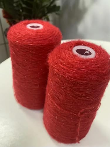 qxdzzj 250 g weiches, natürliches, buntes Plüsch-Mohair-Woll-EIS-Seiden-Paillettengarn zum Stricken, Weben, Häkeln, Stricken, Nähgarn von qxdzzj