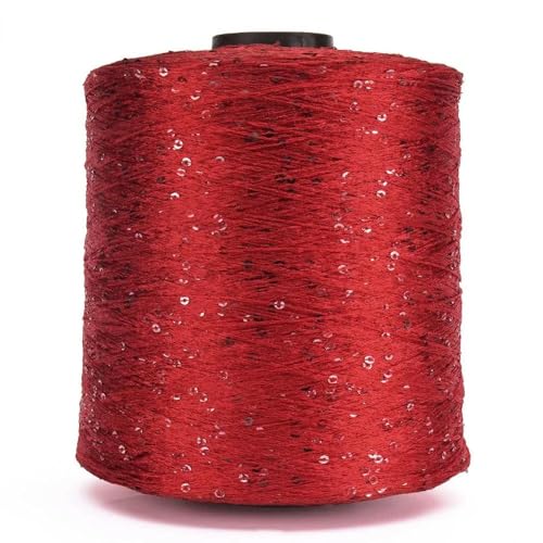 qxdzzj 500G Glitter FancyYarn Pailletten Hand Häkeln Thread Stricken Kleidung Needleworkyarn Mit Pailletten Stricken Garn Handarbeit Pailletten von qxdzzj