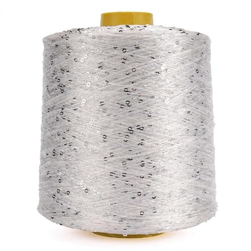 qxdzzj 500G Glitter FancyYarn Pailletten Hand Häkeln Thread Stricken Kleidung Needleworkyarn Mit Pailletten Stricken Garn Handarbeit Pailletten von qxdzzj