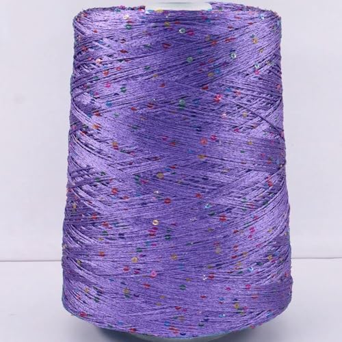 qxdzzj 500G Glitter FancyYarn Pailletten Hand Häkeln Thread Stricken Kleidung Needleworkyarn Mit Pailletten Stricken Garn Handarbeit Pailletten von qxdzzj