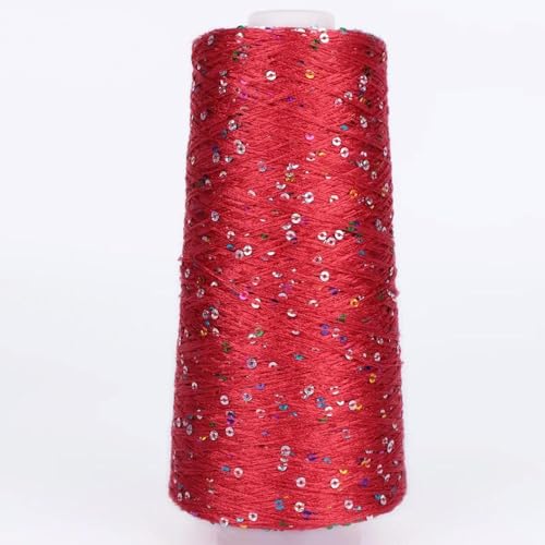 qxdzzj 500G Glitter FancyYarn Pailletten Hand Häkeln Thread Stricken Kleidung Needleworkyarn Mit Pailletten Stricken Garn Handarbeit Pailletten von qxdzzj