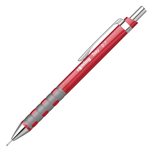 Rotring Tikky Druckbleistift, HB, 0,70 mm, roter Schaft, 1 Stück von rOtring