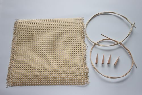 rattan-petrak Thonetstuhl-Reparatur-Set/Wiener Geflecht 50x45cm inkl. Splintpeddig und Holzkeilen von rattan-petrak