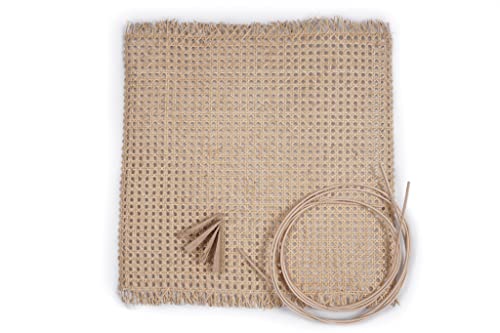 rattan-petrak Thonetstuhl-Reparatur-Set/Wiener Geflecht 50x45cm inkl. Splintpeddig und Holzkeilen von rattan-petrak