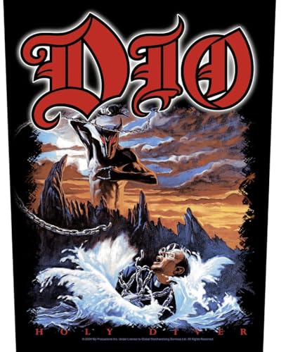 DIO RÜCKENAUFNÄHER BACKPATCH # 2 HOLY DIVER 36x29cm PATCH AUFNÄHER FLICKEN von razamataz