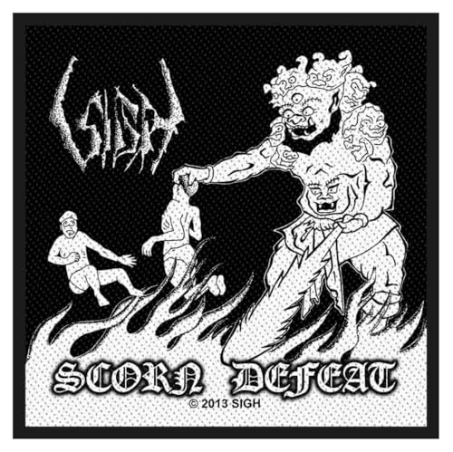 SIGH PATCH AUFNÄHER # 2 SCORN DEFEAT 10x10cm FLICKEN ABZEICHEN von razamataz