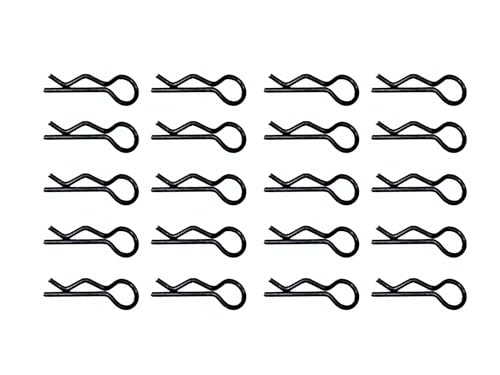 20x Karosserieklammern 18,0mm - 1,0mm schwarz für RC Modellbau 1:24 1:18 1:12 rcbay Karosserie Klammern Federstecker Rc Body Clips von rcbay