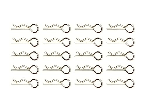 20x Karosserieklammern 18,0mm - 1,0mm silber für RC Modellbau 1:24 1:18 1:12 rcbay Karosserie Klammern Federstecker Rc Body Clips von rcbay