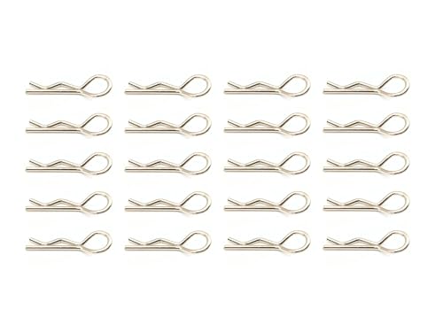 20x Karosserieklammern 28,5mm - 1,6mm silber für RC Modellbau 1:8 1:6 1:5 rcbay Karosserie Klammern Federstecker Rc Body Clips von rcbay