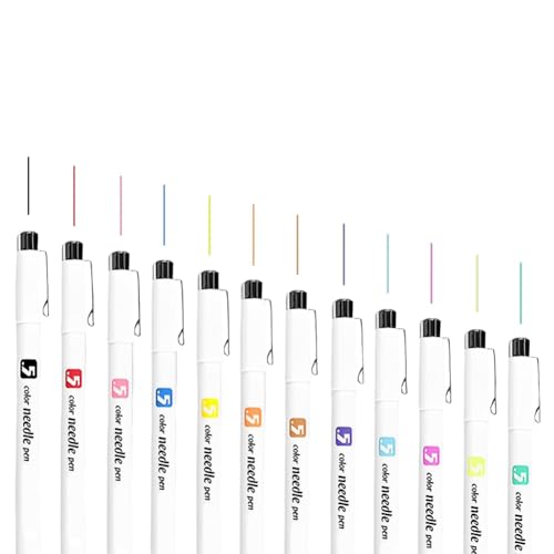 reamhome 12 Farben 05 Mikrometer-Stiftset, Mini-Fineliner-Zeichnungskunststifte, Mini-Pen-Fineliner-Tintenset, Mikrometerstifte für Künstler von reamhome