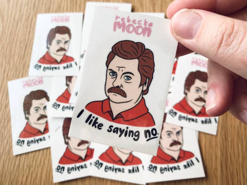 Ron Swanson, Ein Schwanengesang | Temporäres Tattoo Parks Und Freizeit Rec von rebeckamoon