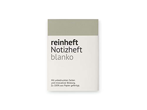 reinheft Notizheft blanko mit flexiblem Softcover Umschlag und 64 Seiten Inhalt, nachfüllbar, Größe M (Grau, M - Din A6) von reinheft