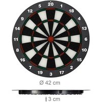 relaxdays Dartscheibe mit Darts schwarz von RELAXDAYS