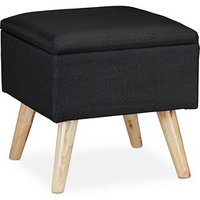 relaxdays Hocker mit Stauraum 10029605_46 schwarz von RELAXDAYS