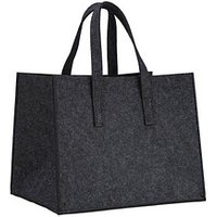 relaxdays Kaminholztasche 50,0 l anthrazit 43,0 x 36,5 x 34,5 cm von RELAXDAYS