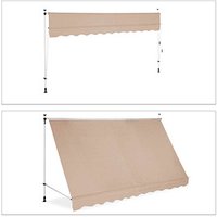 relaxdays Klemmmarkise beige 350,0 x 120,0 cm von RELAXDAYS