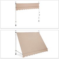 relaxdays Klemmmarkise beige 250,0 x 120,0 cm von RELAXDAYS