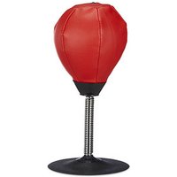 relaxdays Tisch Punchingball rot, schwarz von RELAXDAYS