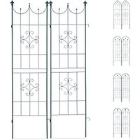 relaxdays Rankgitter Metall dunkelgrün rechteckig 50,0 x 180,0 cm, 2 St. von RELAXDAYS