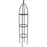 relaxdays Rankobelisk Metall braun rund 35,0 x 190,0 cm von RELAXDAYS