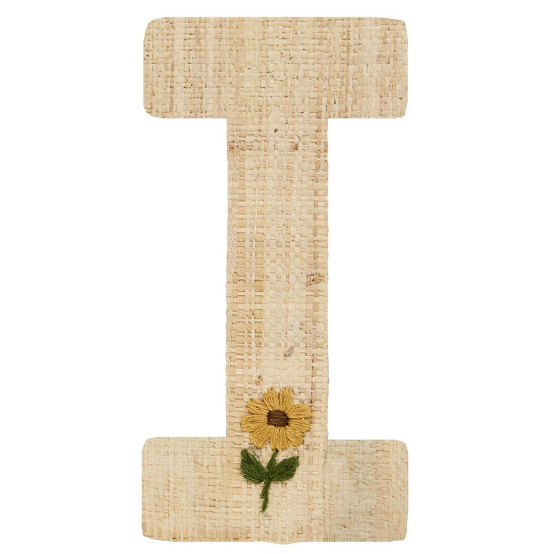 Buchstaben-Sticker I & Blume In Natur von rice