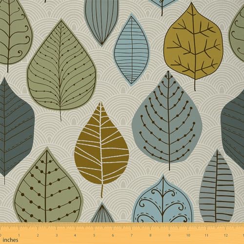 Aquarell Blätter Polsterstoff Abstrakte geometrische Kunst DIY Nähen Stoff von The Yard Vintage Blatt Dekor Stoff, 460x150 von richhome