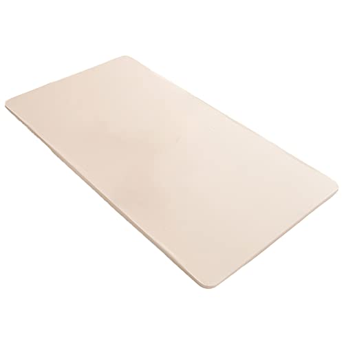 rismart Elastisch Tischtuch Pu-Leder Rechteckig Wasserdicht Ölbeständig Tischdecke Tisch Stoff Beige,60 x 120 cm von rismart