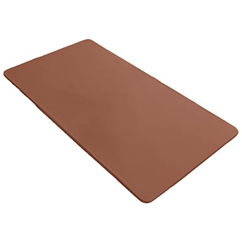 rismart Elastisch Tischtuch Pu-Leder Rechteckig Wasserdicht Ölbeständig Tischdecke Tisch Stoff Kaffee,60 x 120 cm von rismart