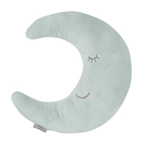 roba Nackenkissen in Mond Form - roba Style - Weiches Deko Kissen für Baby & Kinderzimmer - Kuschelkissen für Mädchen & Jungen - Frosty Green von roba